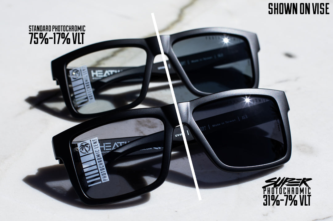 XL VISE Z87 Sunglasses Black Frame: SUPER Photochromic Lens